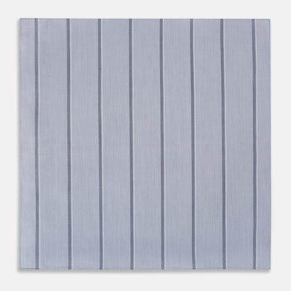 Light Grey Track Stripe Hand-Rolled Handkerchief Image 2