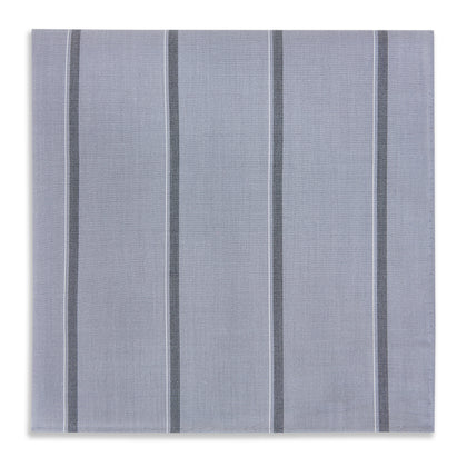 Light Grey Track Stripe Hand-Rolled Handkerchief Image 3