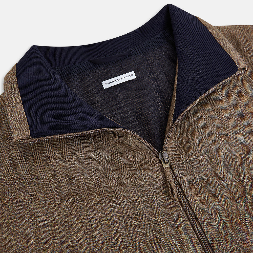 Fairway Pinecone Golf Jacket in Linen