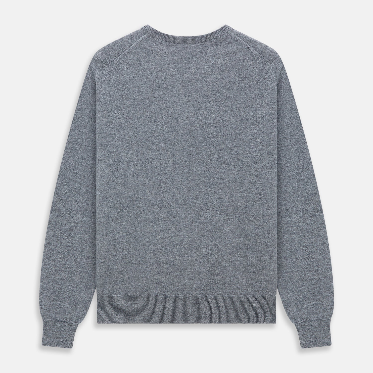 View 4 of product Flannel Grey Crew Neck Cashmere Jumper