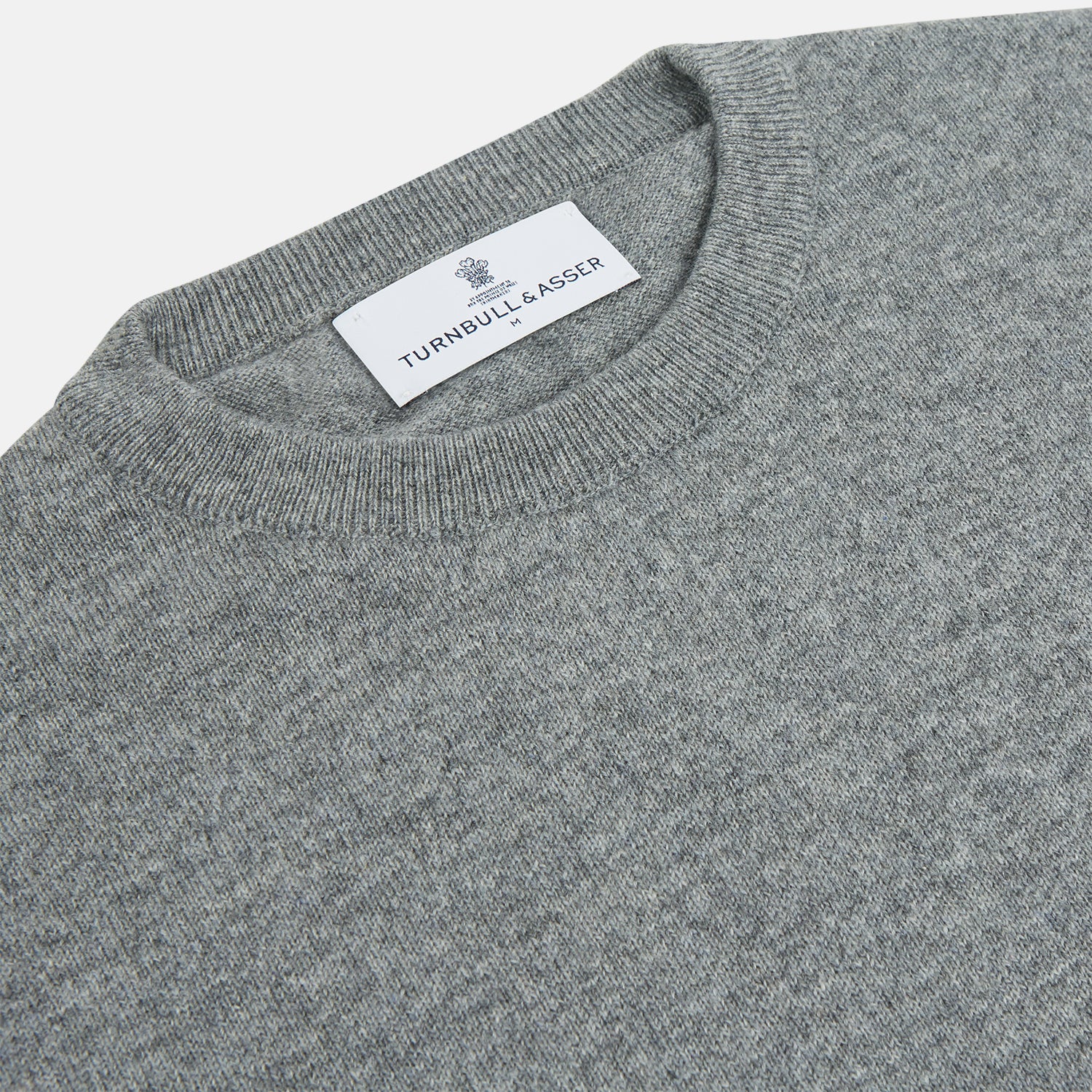 View 2 of product Flannel Grey Crew Neck Cashmere Jumper