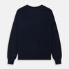 View 4 of product Navy Crew Neck Cashmere Jumper