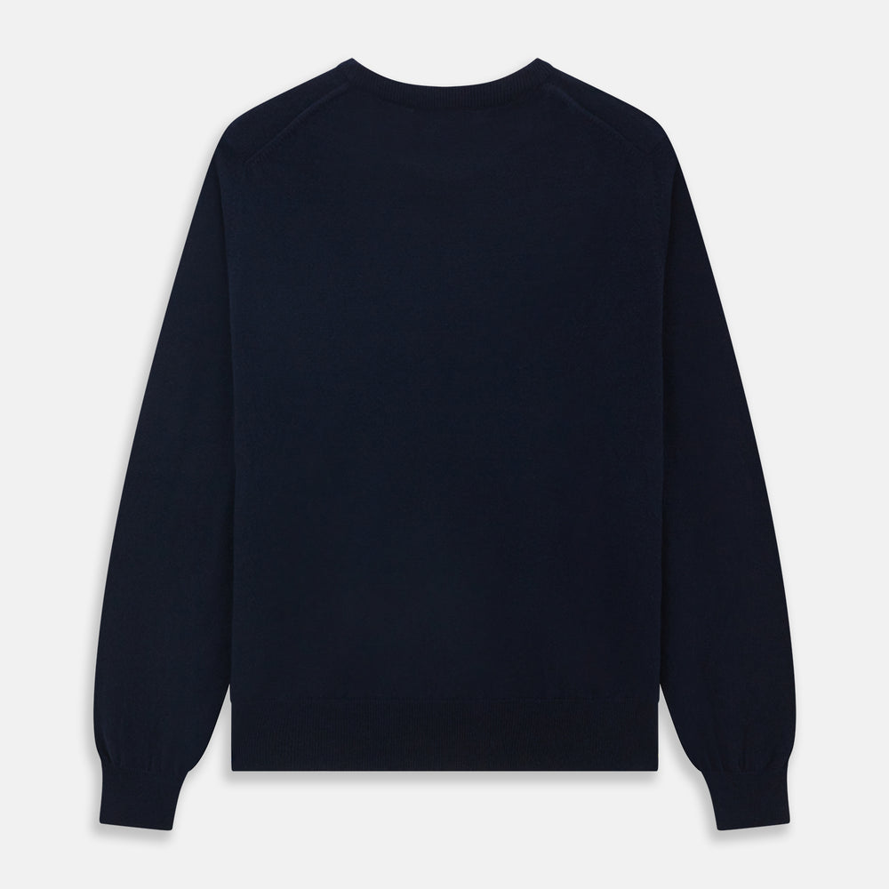 Navy Crew Neck Cashmere Jumper