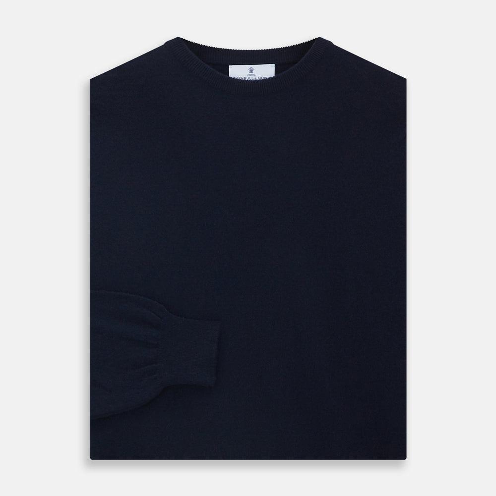 Navy Crew Neck Cashmere Jumper