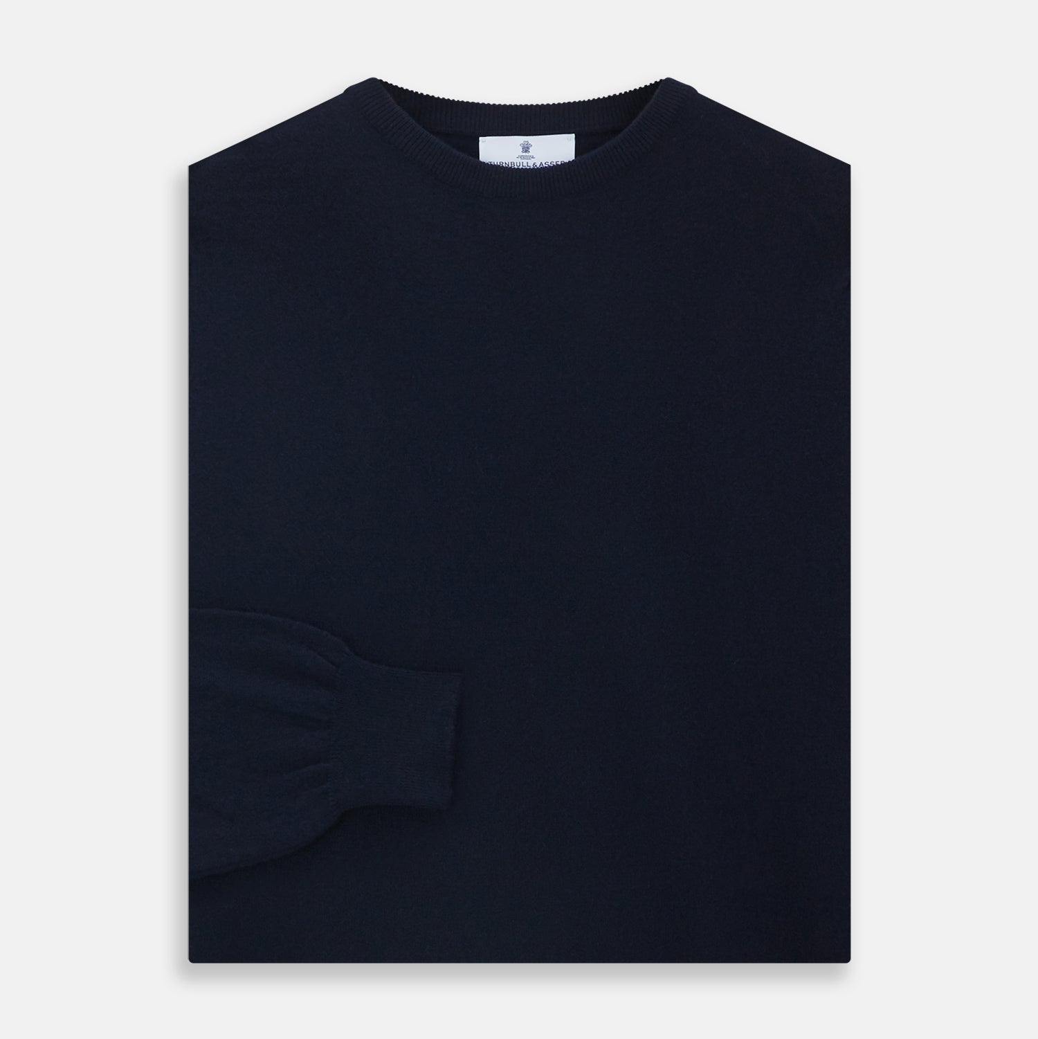 View 3 of product Navy Crew Neck Cashmere Jumper