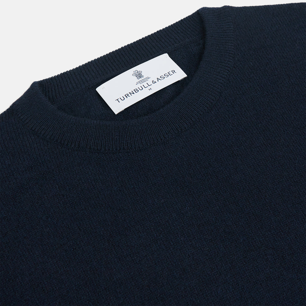 Navy Crew Neck Cashmere Jumper