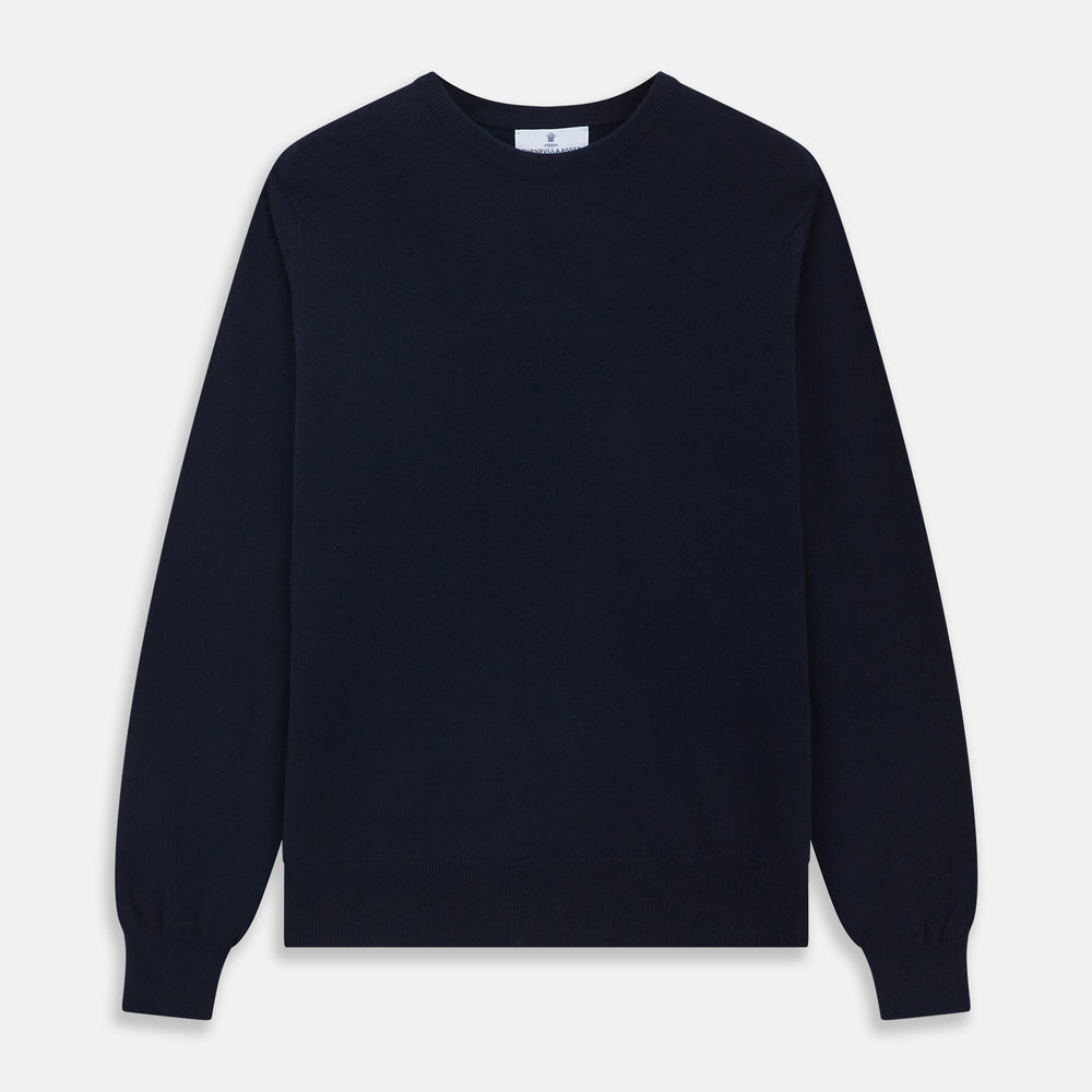 Navy Crew Neck Cashmere Jumper