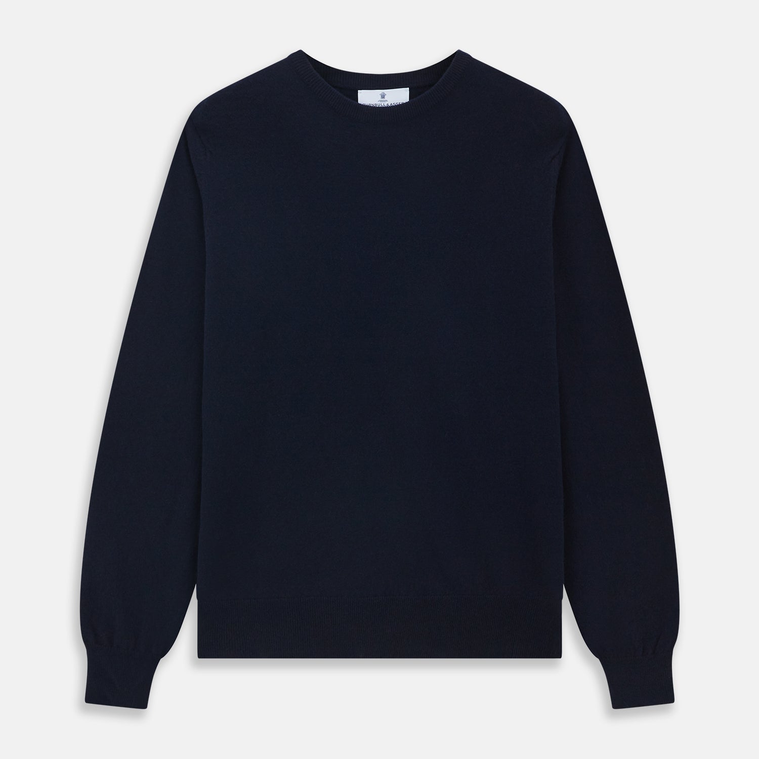 View 1 of product Navy Crew Neck Cashmere Jumper