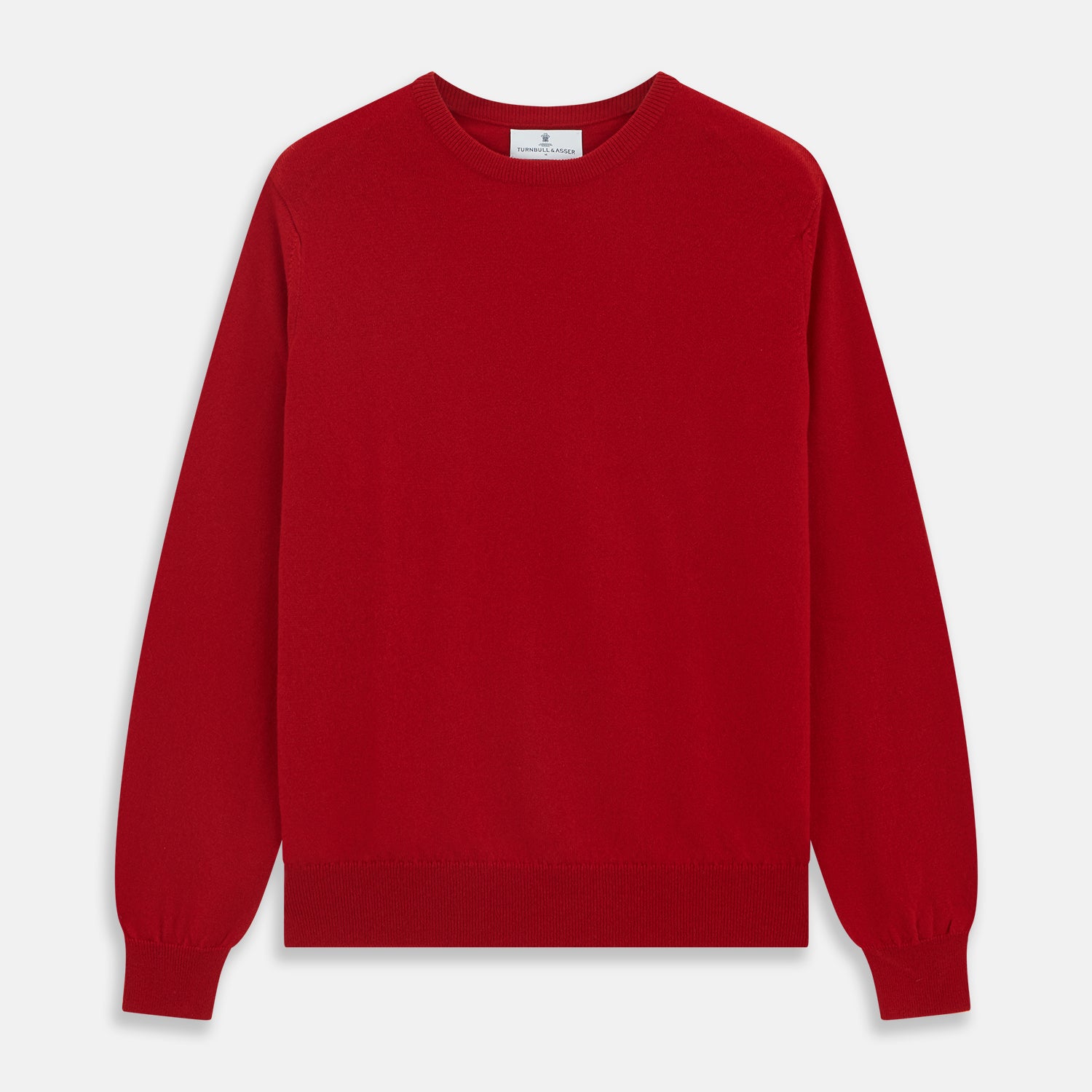 View 1 of product Deep Red Crew Neck Cashmere Jumper