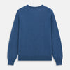 View 4 of product Blue Crew Neck Cashmere Jumper