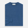 View 3 of product Blue Crew Neck Cashmere Jumper
