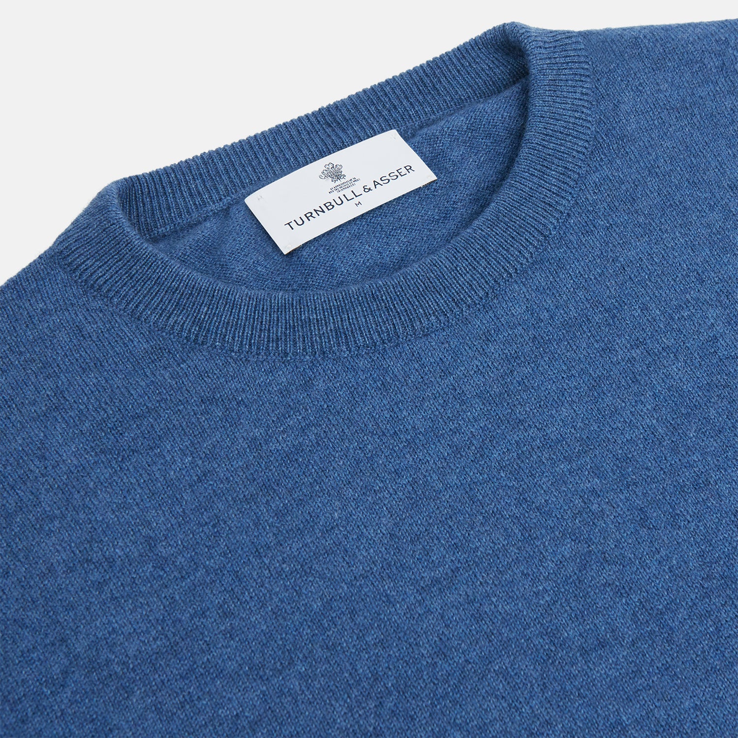 View 2 of product Blue Crew Neck Cashmere Jumper