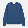 View 1 of product Blue Crew Neck Cashmere Jumper