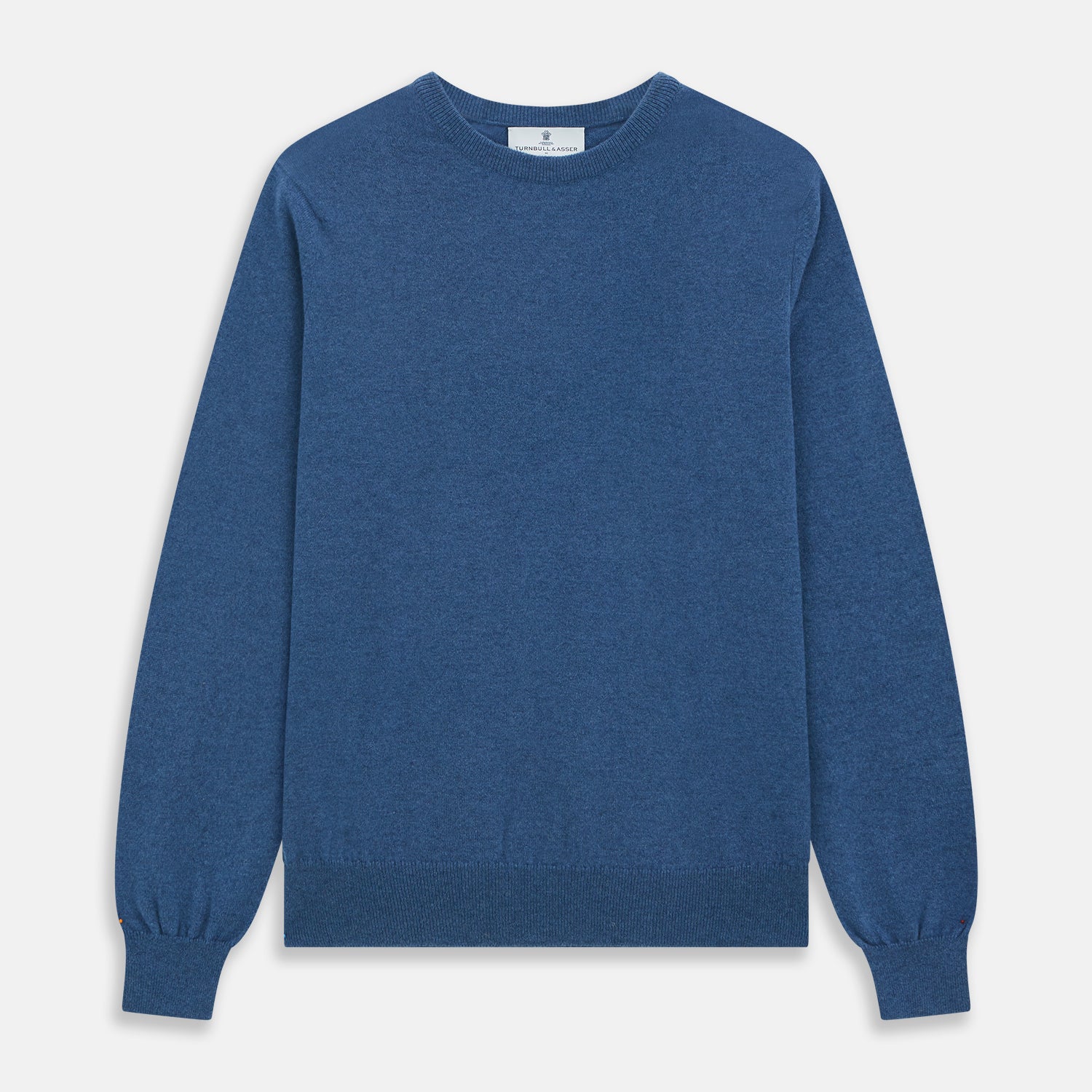 View 1 of product Blue Crew Neck Cashmere Jumper