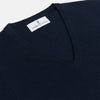 View 2 of product Navy V-Neck Cashmere Jumper