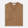 View 3 of product Natural V-Neck Cashmere Jumper