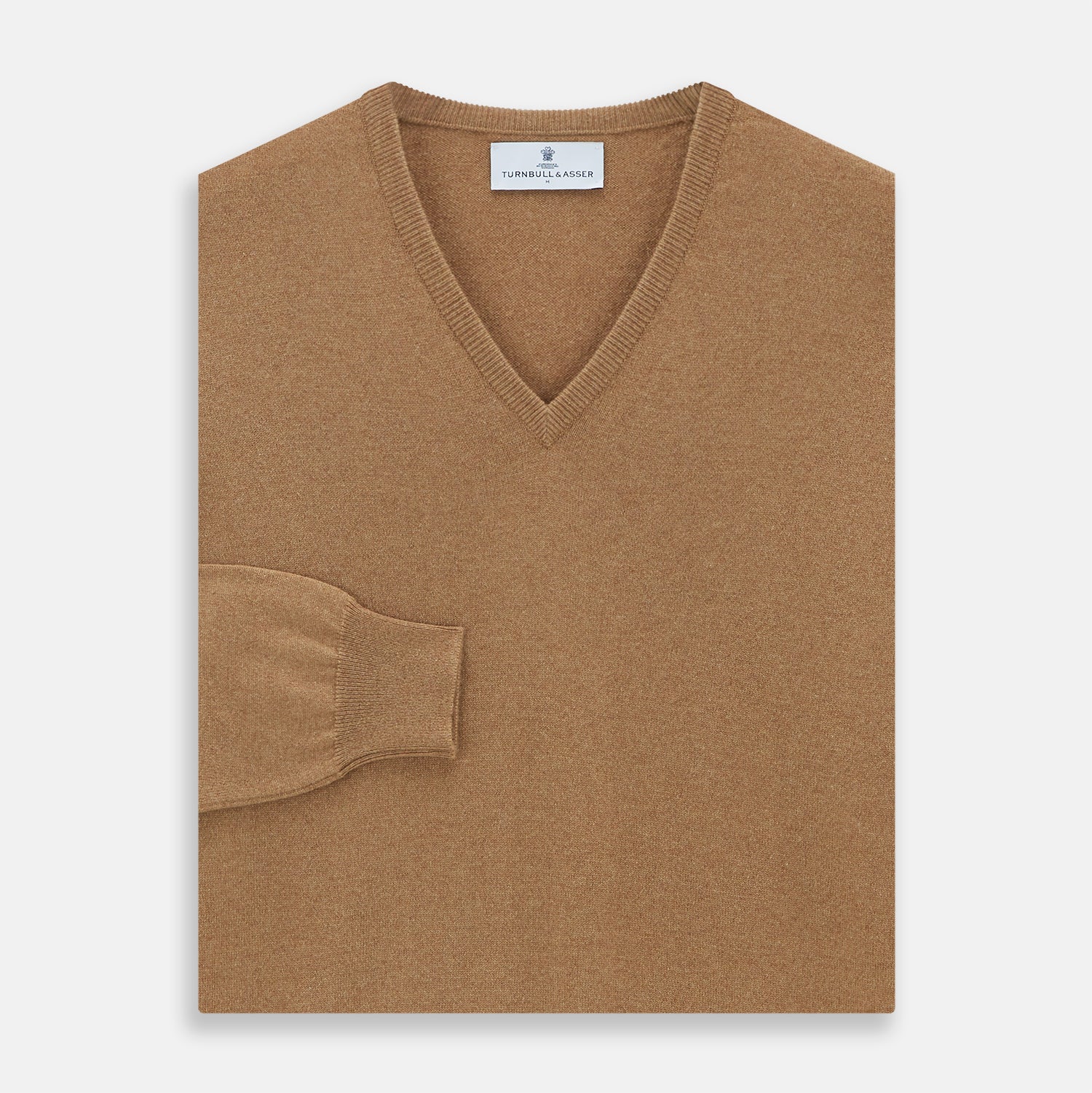 View 3 of product Natural V-Neck Cashmere Jumper