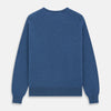 View 4 of product Blue V-Neck Cashmere Jumper