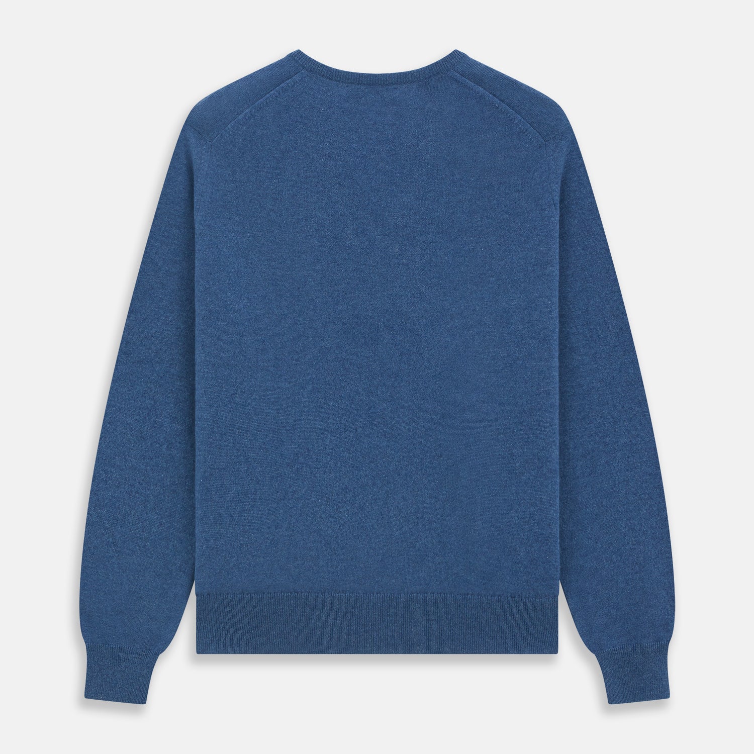 View 4 of product Blue V-Neck Cashmere Jumper