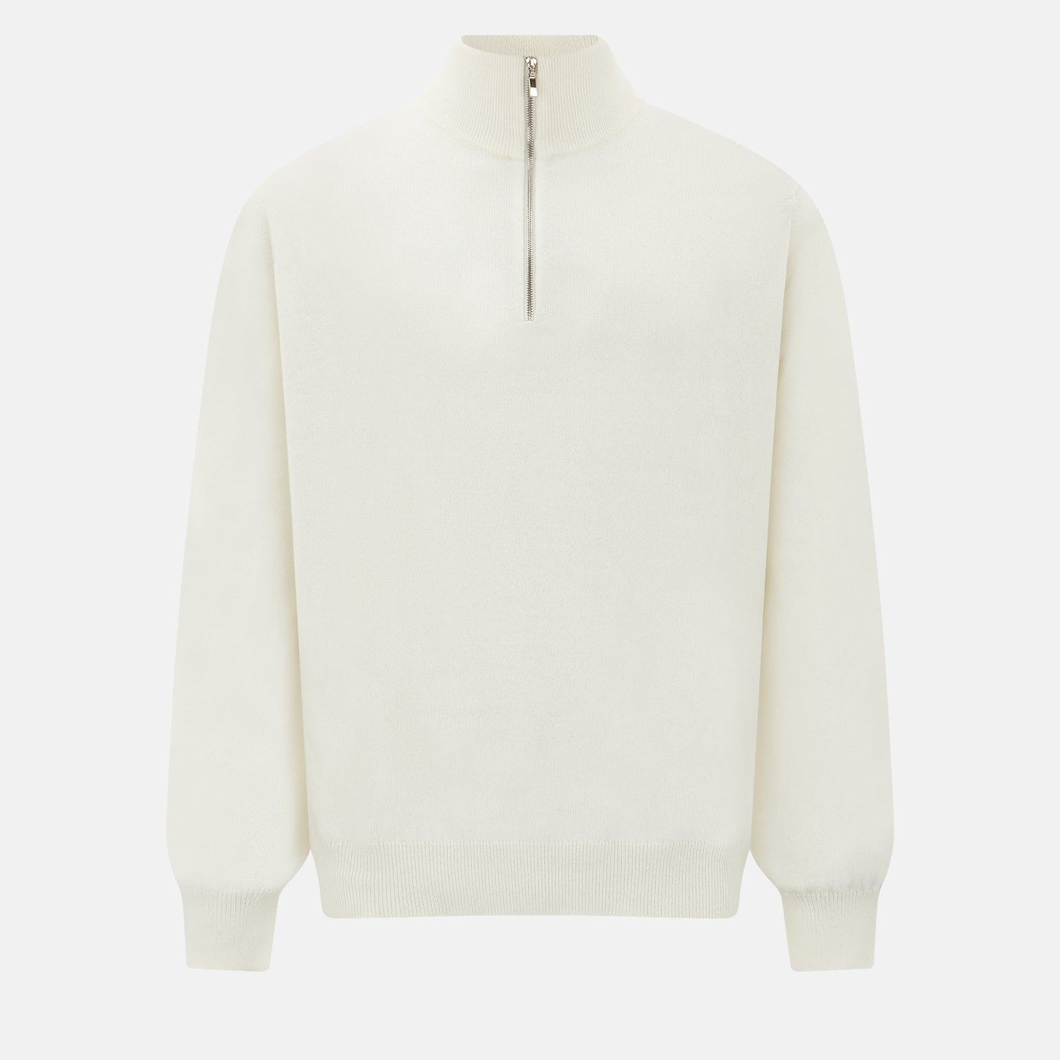View 1 of product Cream Cashmere Half-Zip Jumper