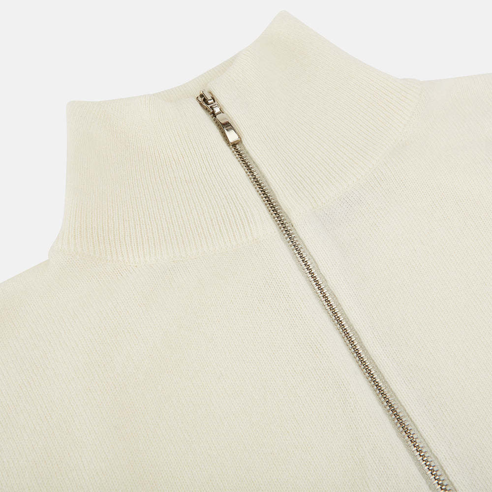 Cream Cashmere Half-Zip Jumper