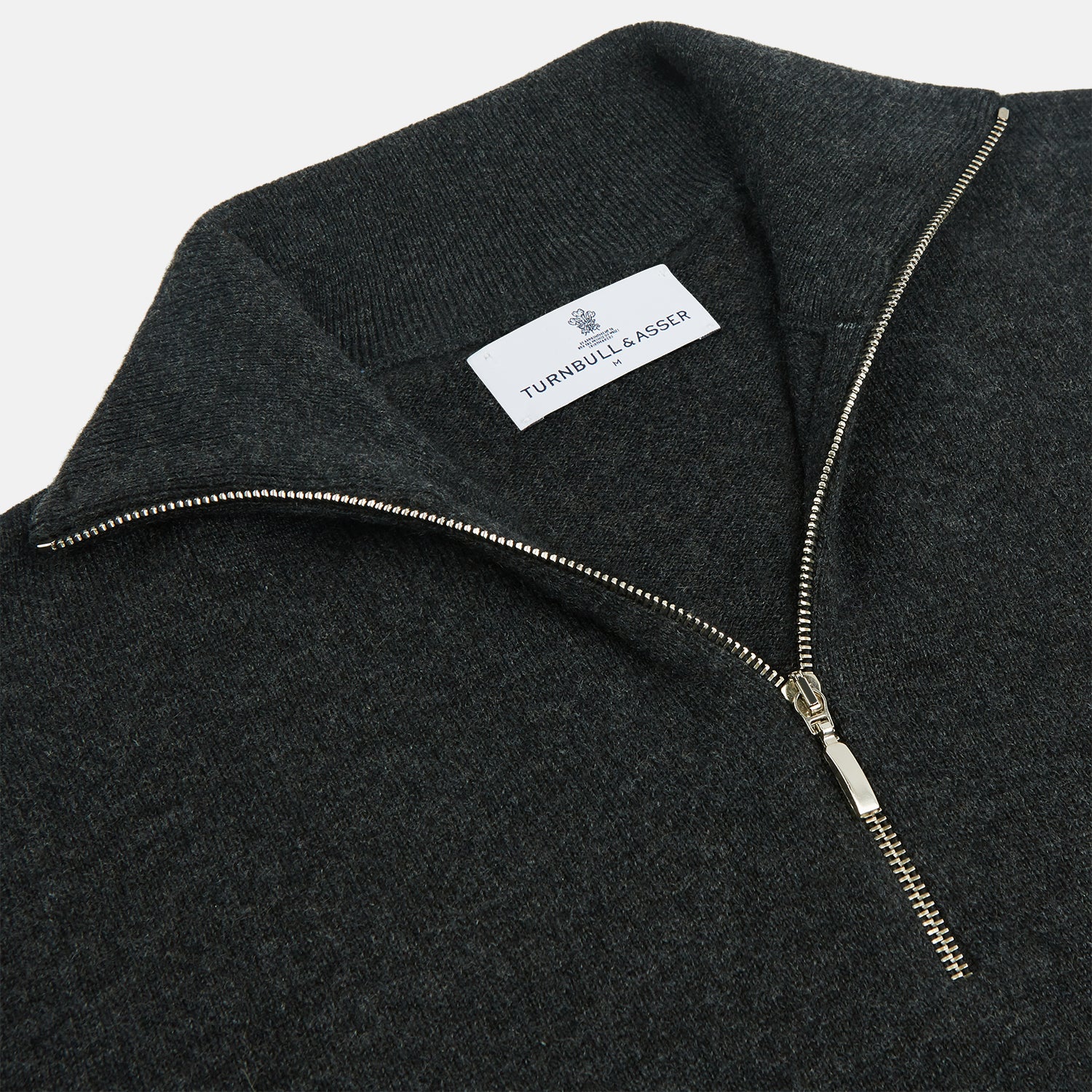 View 2 of product Charcoal Half-Zip Cashmere Jumper