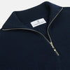 View 2 of product Navy Half-Zip Cashmere Jumper