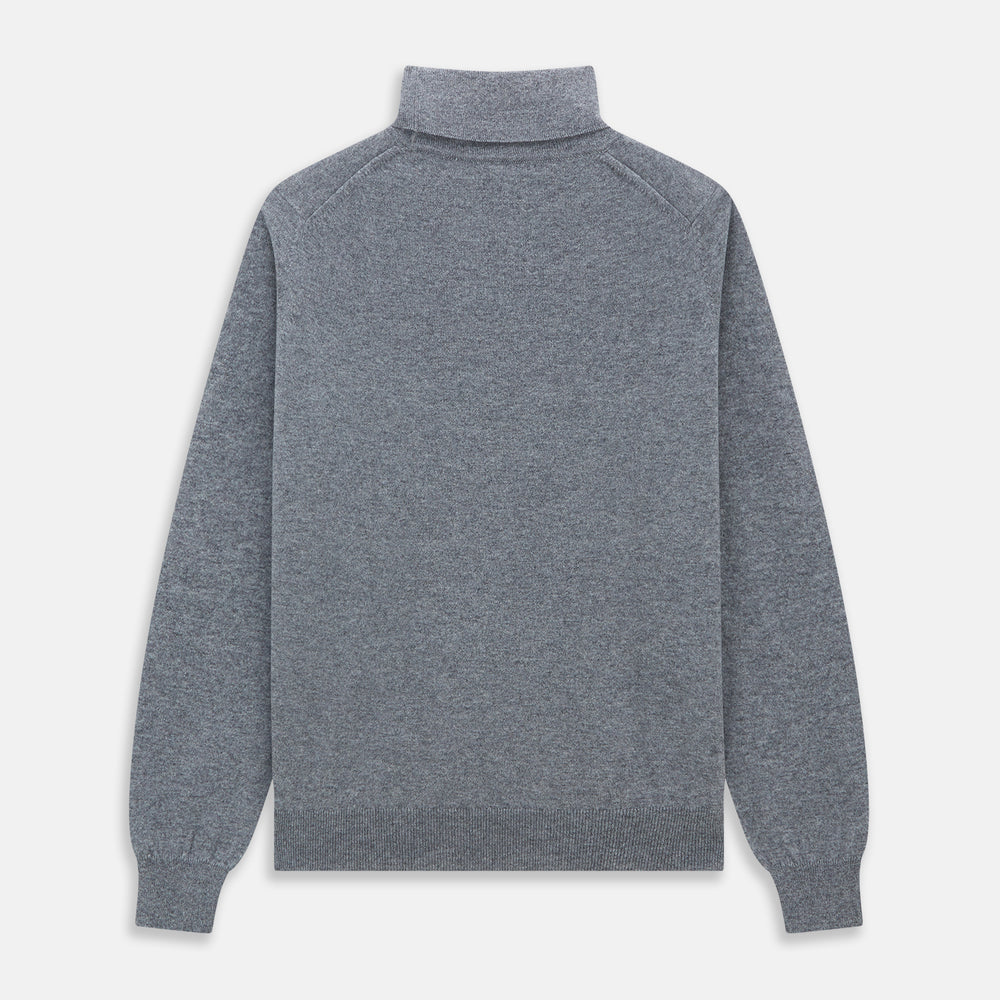 Kylian Flannel Grey Roll Neck Jumper