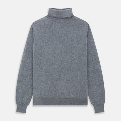 Kylian Flannel Grey Roll Neck Jumper