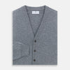 View 3 of product Louis Flannel Grey Cashmere Cardigan