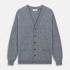 View 1 of product Louis Flannel Grey Cashmere Cardigan