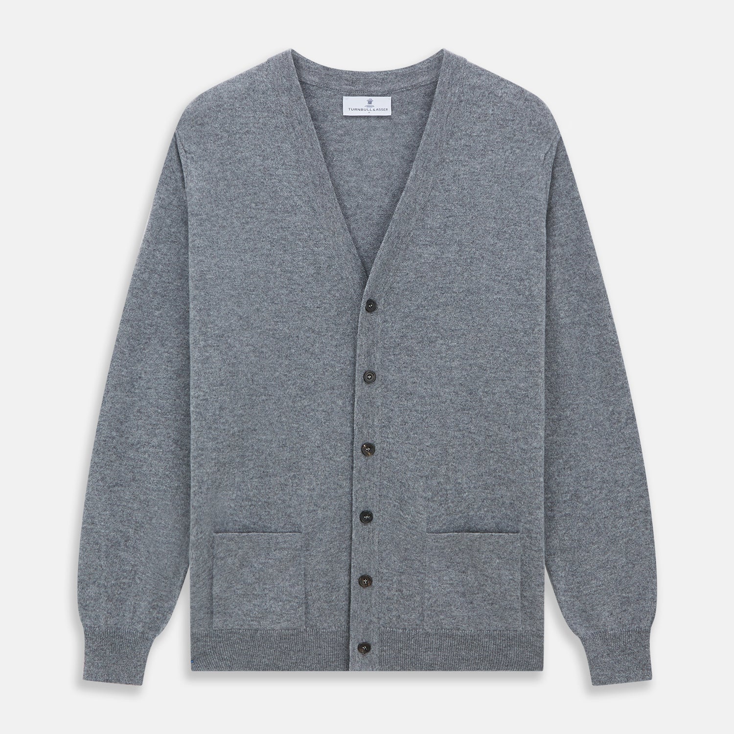 View 1 of product Louis Flannel Grey Cashmere Cardigan
