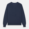 View 4 of product Blue V-Neck Merino Wool Jumper