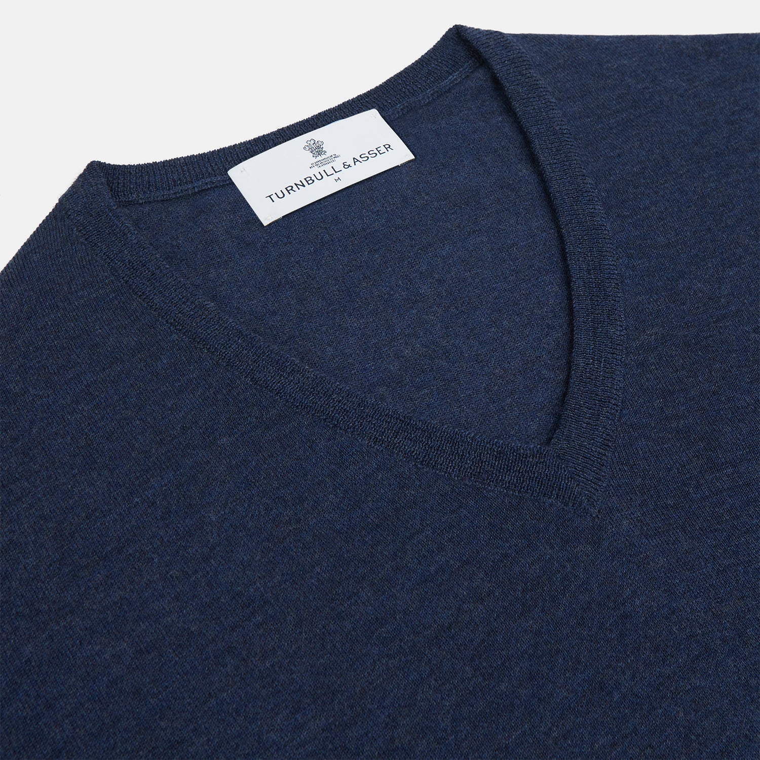 View 2 of product Blue V-Neck Merino Wool Jumper