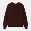 View 1 of product Wine V-Neck Merino Wool Jumper
