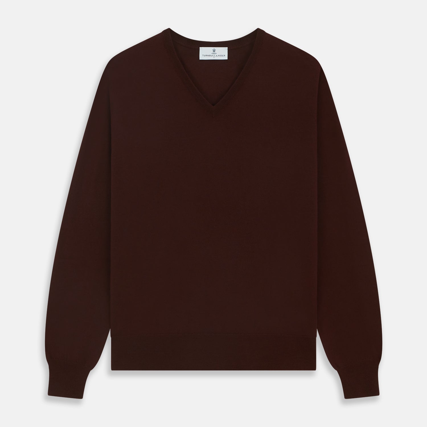 View 1 of product Wine V-Neck Merino Wool Jumper