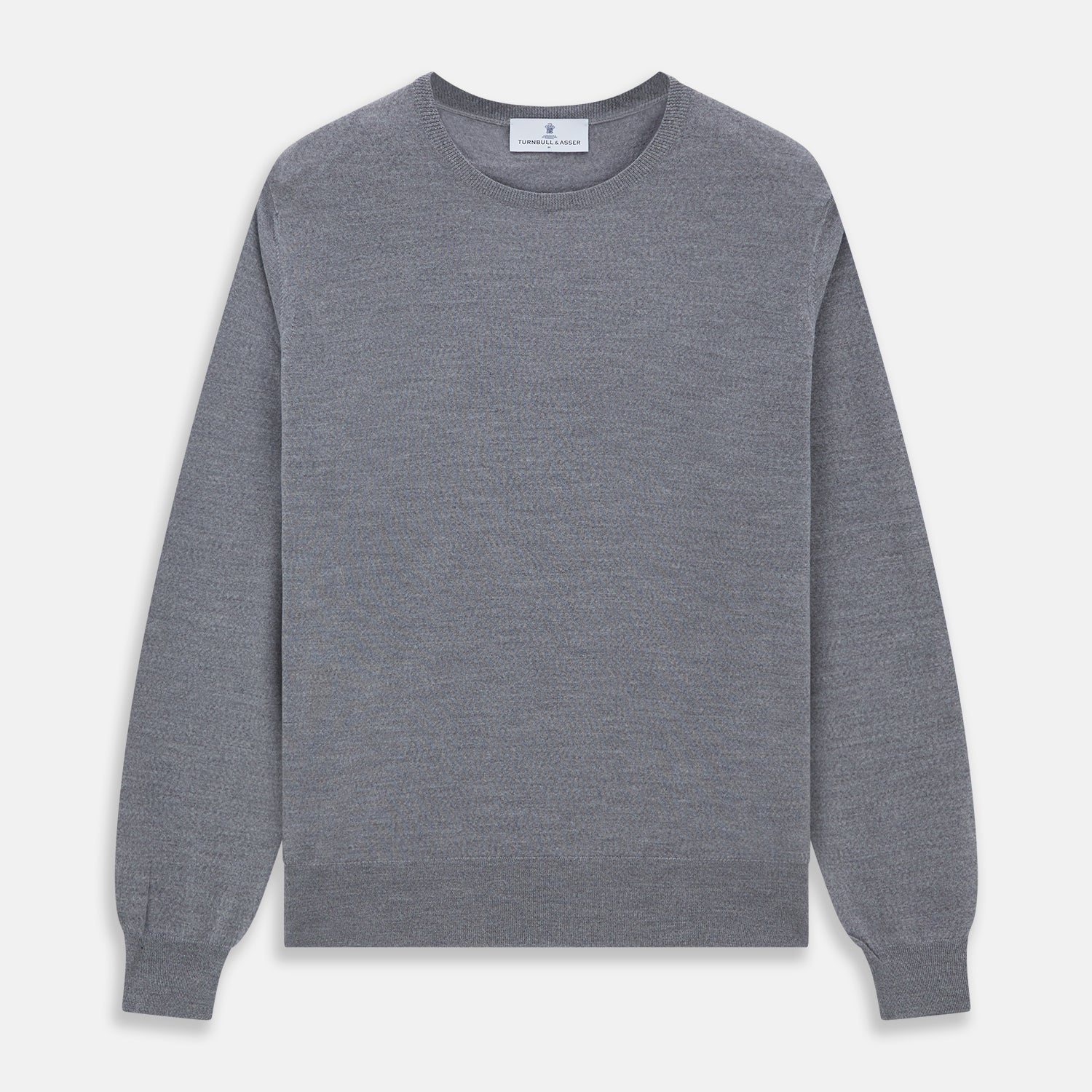 View 1 of product Grey Crew Neck Merino Wool Jumper