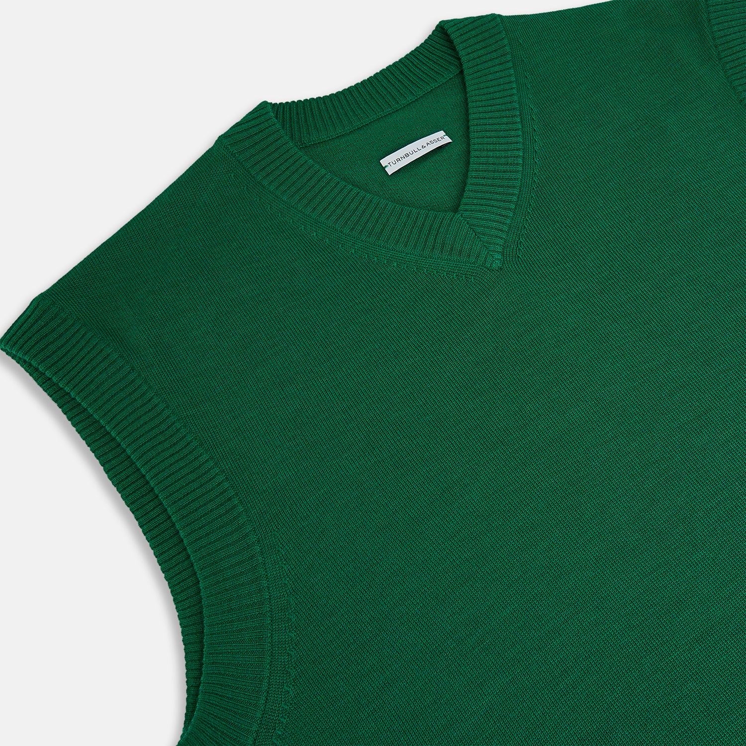 View 2 of product Hunter Green Fine Merino V-Neck Vest