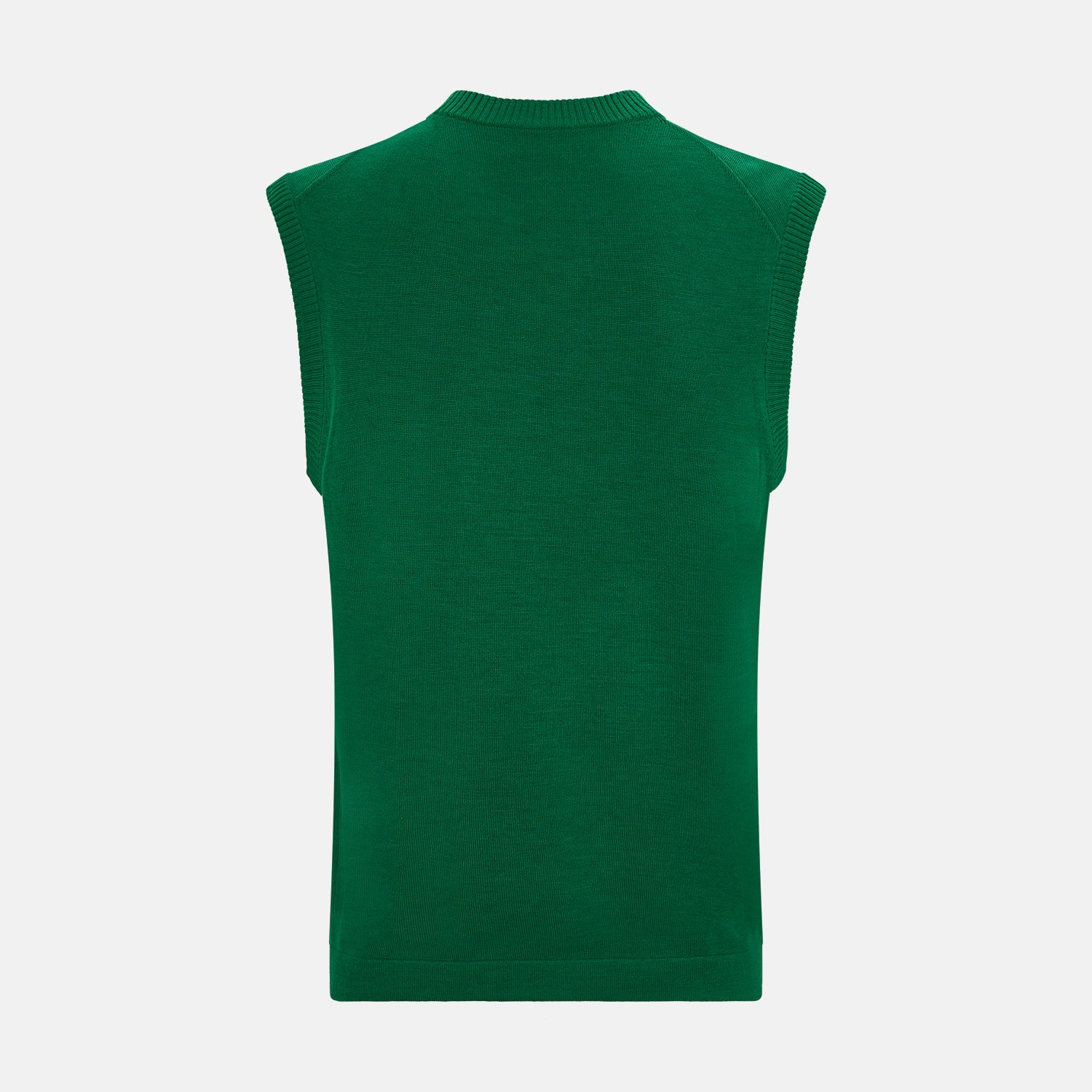 View 3 of product Hunter Green Fine Merino V-Neck Vest