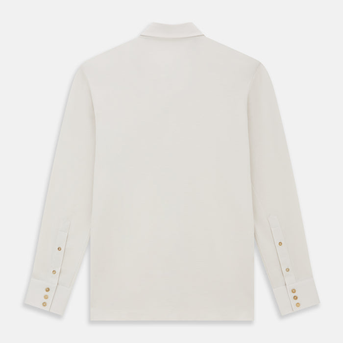White Pique Shirt Image 2