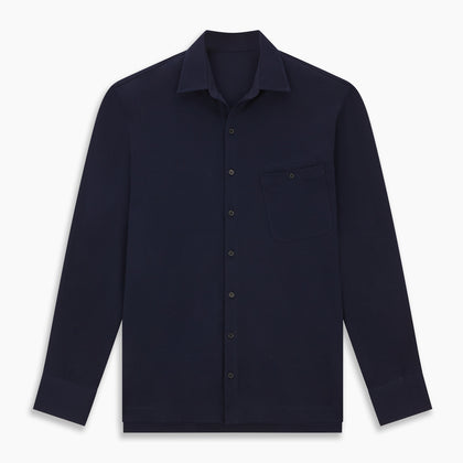 Navy Pique Shirt Image 6