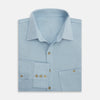 Pale Blue Cotton Polo Shirt