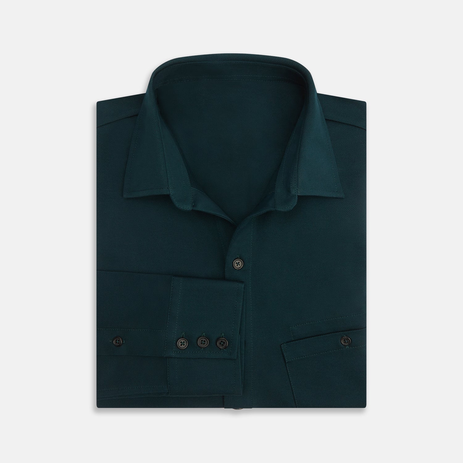 View 4 of product Dark Green Pique Shirt