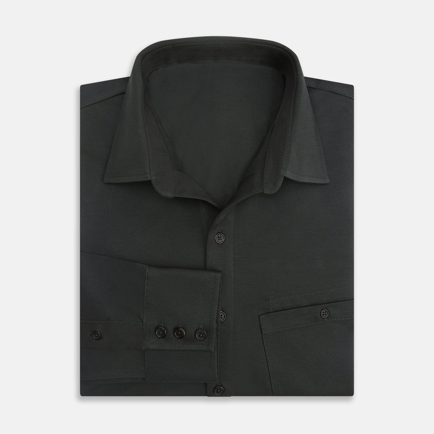 View 5 of product Moss Green Pique Shirt