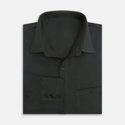 Moss Green Pique Shirt Image 4