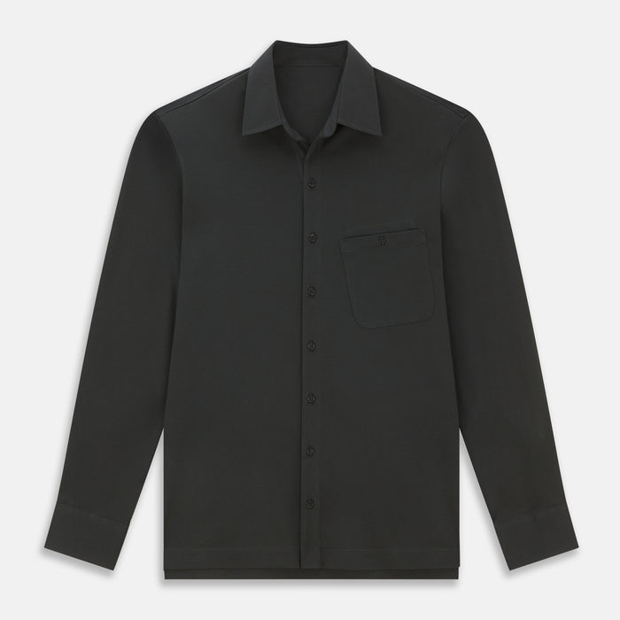 Moss Green Pique Shirt