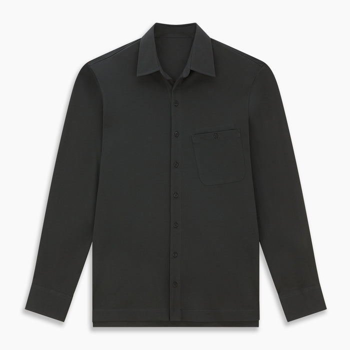 Moss Green Pique Shirt Image 6