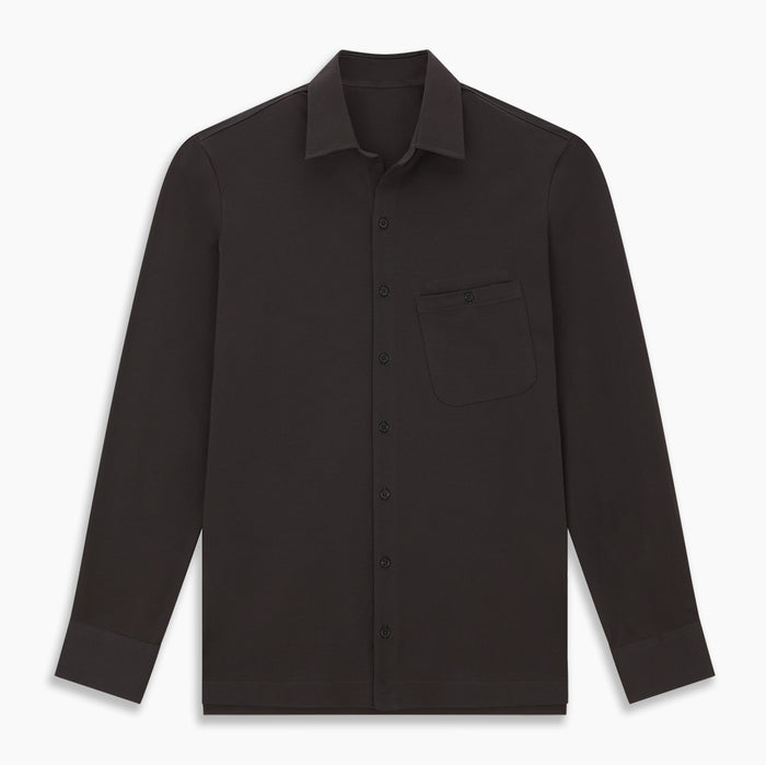 Brown Pique Shirt Image 6