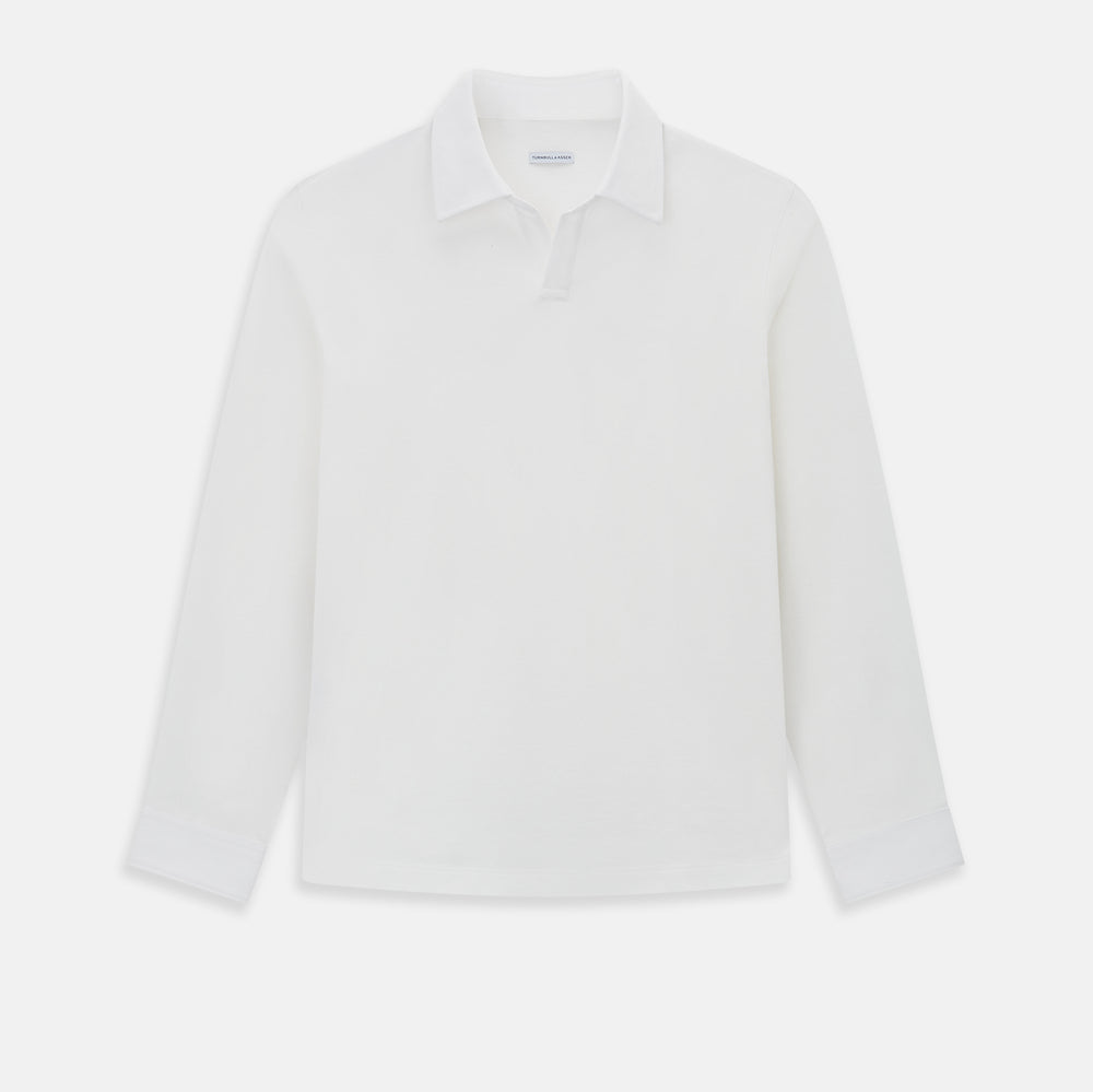 Cream Rugby Polo Shirt in Cotton