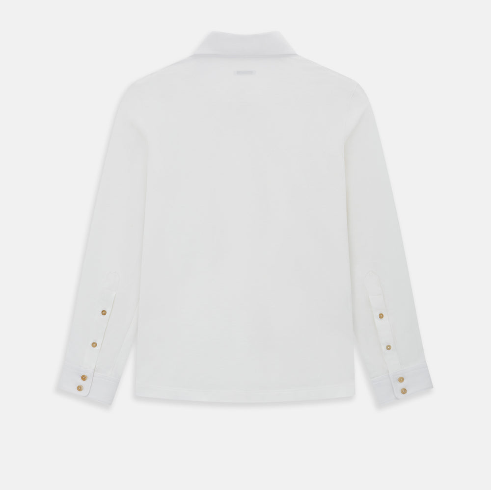 Cream Rugby Polo Shirt in Cotton
